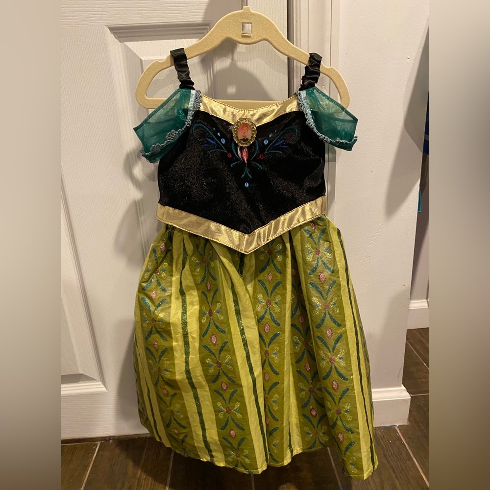 Disney Girls Frozen Anna Dress Halloween Costume or Dress Up Play (size 2-3)
